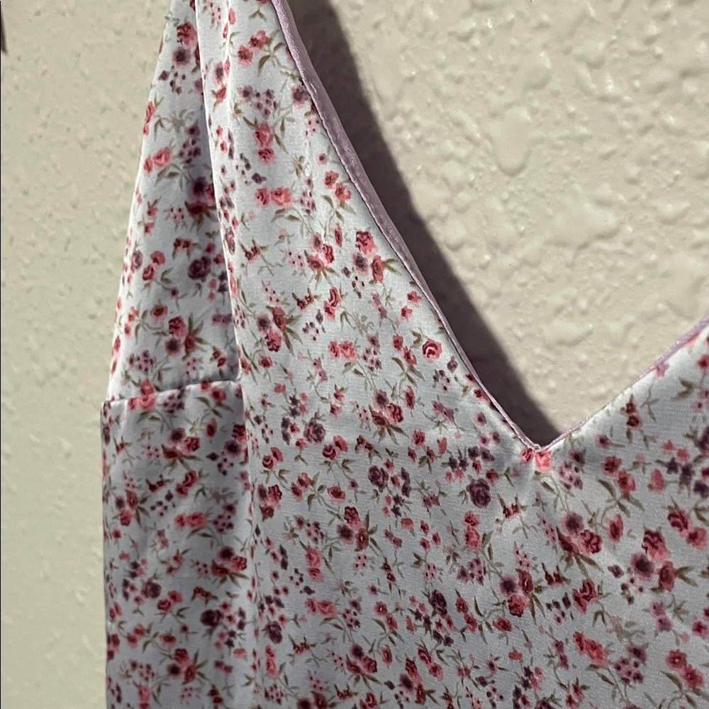 Floral Print Camisole Dress, Blue and Lavender